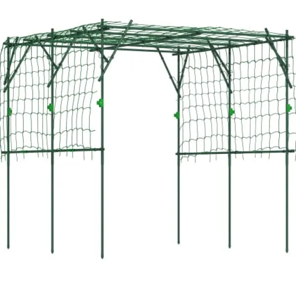 Buer, Spalier, Lysthuse Uden Tag^Klatreplante Støtte, Polyethylenbelagt Stålramme, Justerbar Struktur, 223 cm x 223 cm x 223 cm, Triangulært Støtte Design