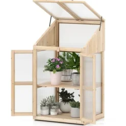 Clearance Koldramme Drivhus, 69x58x121 cm, Natur Drivhus