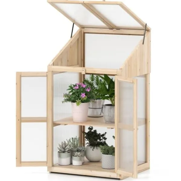 Clearance Koldramme Drivhus, 69x58x121 cm, Natur Drivhus