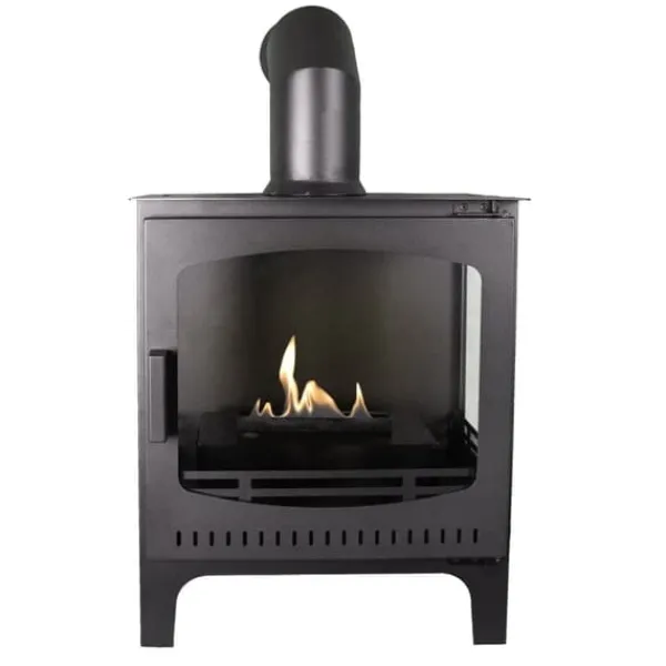 Best Komfur bioethanol komfur - Fritstående model pejs af metal og glas - Opvarmning 2,5 KW Pejse