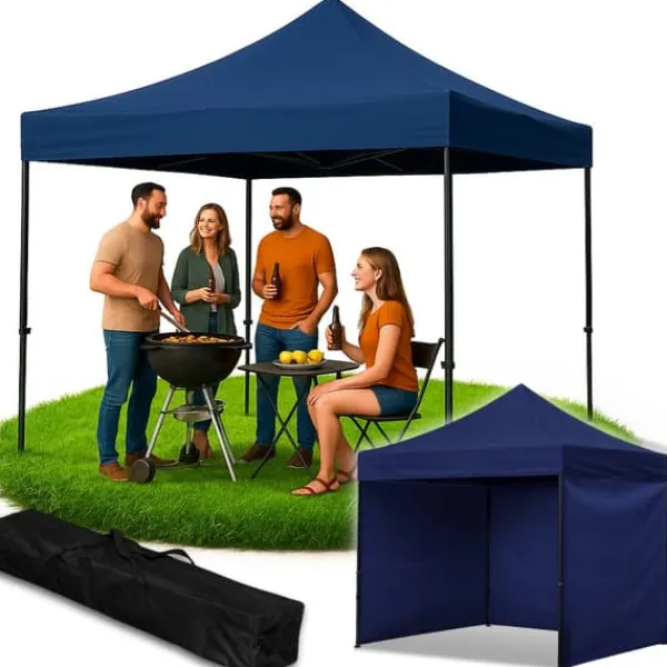 Telte & Lysthuse^Kommercielt selvsamlende havepavillontelt campingpavillon 3x3 m