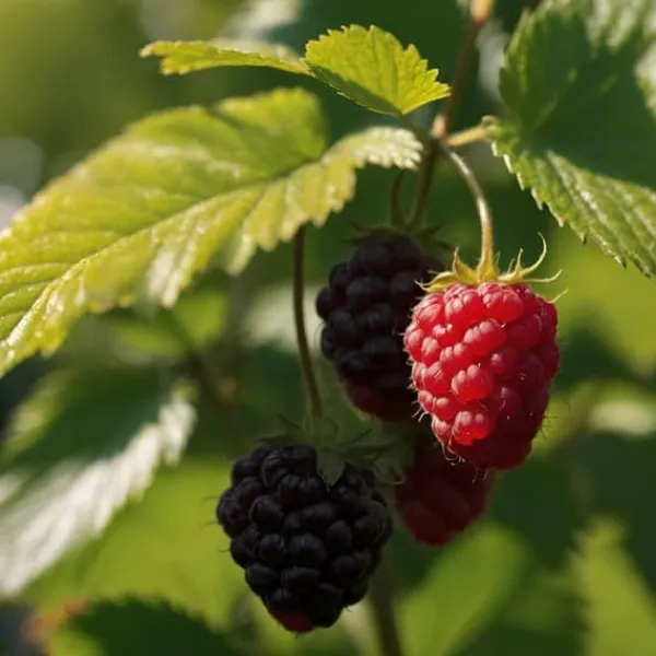 Buskads^Kompakt sommerhindbær - Sæt med 4 - Rubus idaeus - Højde 50-60cm - ⌀15cm
