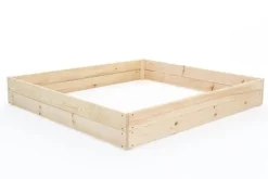 Hot Kompakt 120x120x18 cm fyrretræs højbed med bunddug til bybalkoner Plantningsbænke