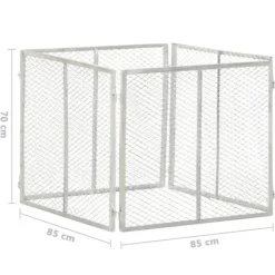 Clearance Kompostbeholder i galvaniseret jern - Robust lugtfri opbevaring | Størrelse: 85x85x70 cm Kompostering