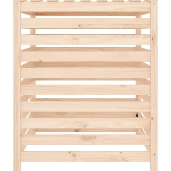 Online Kompostbeholder i massivt fyrretræ - Robust design | Størrelse: 82,5x82,5x99,5 cm Kompostering