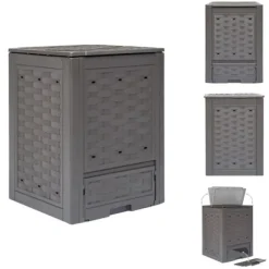 Clearance Kompostbeholdere - Living kompostbeholder til haven 300 l 60 x 60 x 83 cm brun Kompostering
