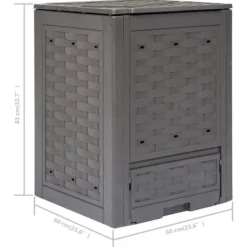 Kompostering^Kompostbeholdere 3 stk. 60 x 60 x 83 cm 900 l brun - Kompostbeholder Til Haven - Kompostbeholdere Til Haven - Home & Living