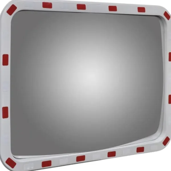 Discount Konvekst trafikspejl rektangulært 60x80 cm med reflekser - Trafikspejl - Trafikspejle - Home & Living Sikkerhedsspejle