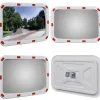 Sikkerhedsspejle^Konvekst trafikspejl rektangulært 40x60 cm med reflekser - Trafikspejl - Trafikspejle - Home & Living