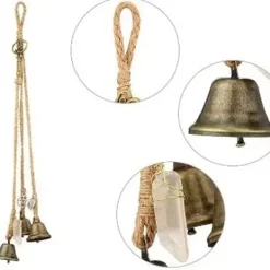 Hot Kreativ Hekseklokke Julevindklokke Hamp Juleklokke Vedhæng (6 klokker) Vinddekoration