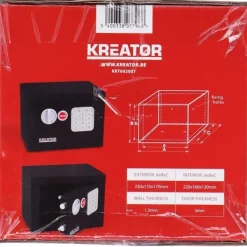 Clearance Kreator Sikkerhedsboks 230x170x170 Mm Pengeskabe