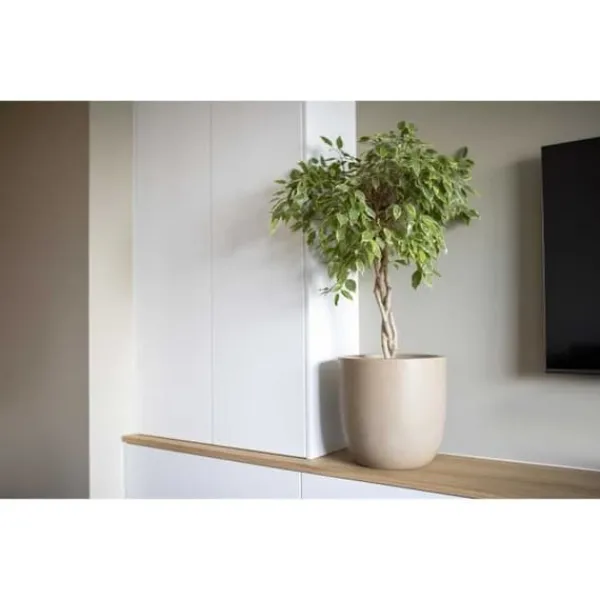 Krukker & Plantebeholdere^Kulblomkruka - CAPI EUROPE - WASTE SMOOTH NL - 35 x 34 cm - Terrazzo beige
