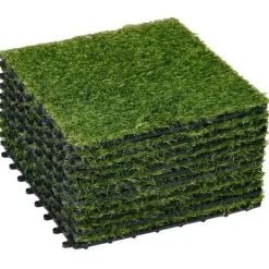 Havedekorationer^Kunstgræs, Realistisk Udseende, Lav Vedligeholdelse,grøn