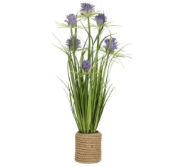 Online Kunstig blomst I HAVE H70cm, lilla krysantemum, græs med potte Blomster