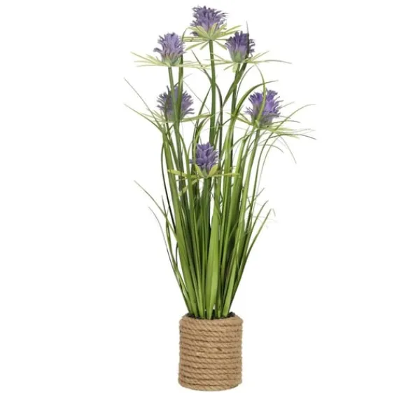 Online Kunstig blomst I HAVE H70cm, lilla krysantemum, græs med potte Blomster