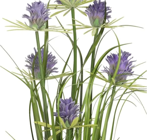Online Kunstig blomst I HAVE H70cm, lilla krysantemum, græs med potte Blomster