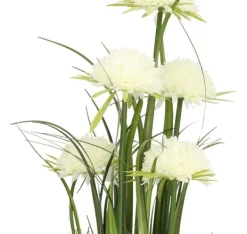 Sale Kunstig blomst I HAVE H70cm, hvid krysantemum, græs med potte Krukkeplanter Indendørs