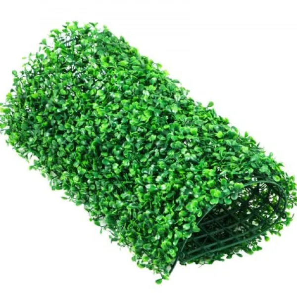 Hot Kunstig buksbomplade, 25x25x4 cm, Grøn, PE-materiale Havedekorationer