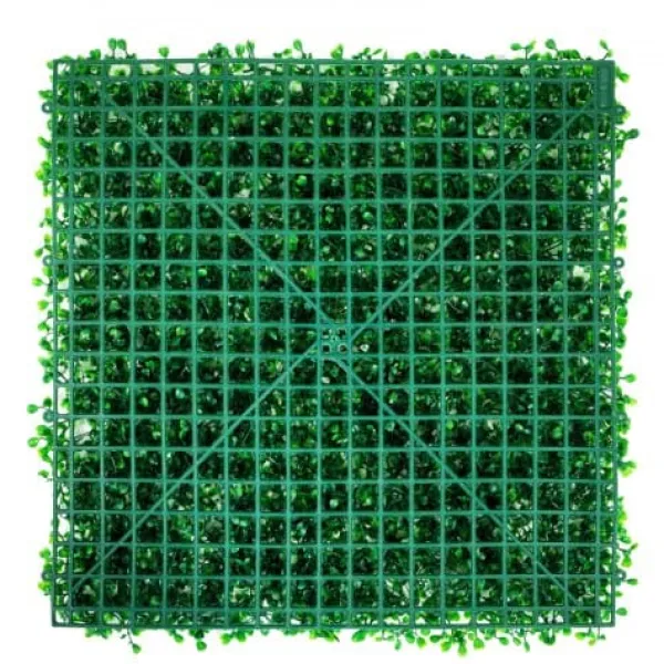 Hot Kunstig buksbomplade, 25x25x4 cm, Grøn, PE-materiale Havedekorationer