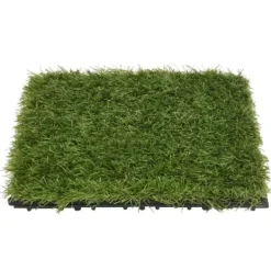 Sale Kunstig flora - Living kunstgræsfliser 11 stk. 30x30 cm grøn Havedekorationer