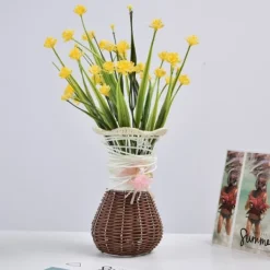 Blomster^Kunstige Falske Blomster Bundt Udendørs Grønne Buske Planter Indendørs Udendørs Hjem Haveindretning