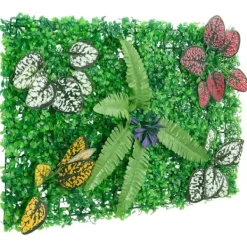 Clearance Kunstige hække - 24 stk. 40x60 cm | Farve: Grøn Havedekorationer