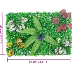 Clearance Kunstige hække - 24 stk. 40x60 cm | Farve: Grøn Havedekorationer