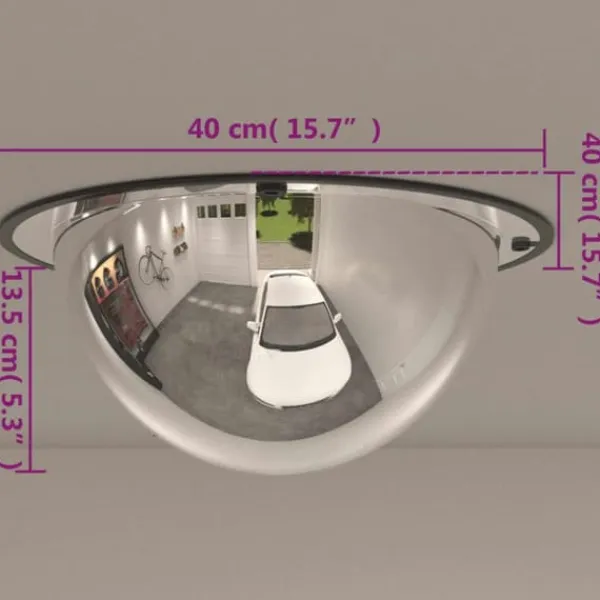 Sikkerhedsspejle^Kuppelformet trafikspejl Ø40 cm - Sikkerhedsspejl i akryl | Farve: Klar | Størrelse: Ø40 cm