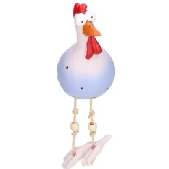 Havedekorationer^Kyllingestatue Harpiks Dyrefigur Ornament Dekoration Håndværk til Hjem Have YardGray