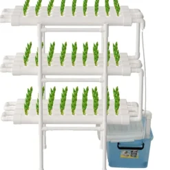 Online 3-lags hydroponisk system, 108 plantepladser, vandbesparende design, nem at samle Kit Til Plante- & Urtedyrkning