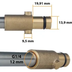 Havemaskiner^Lanse/adapter (1/4QRC-Gerni) Bajonet til tilslutning af tilbehør med 1/4