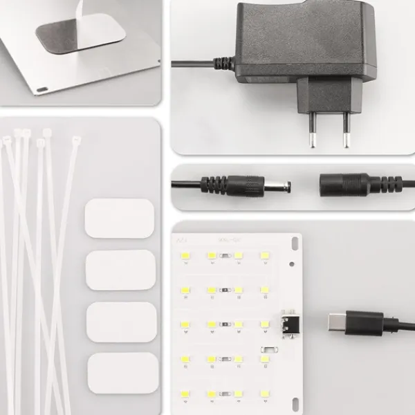 Discount LED Grow Light med EU-adapter Kit Til Plante- & Urtedyrkning