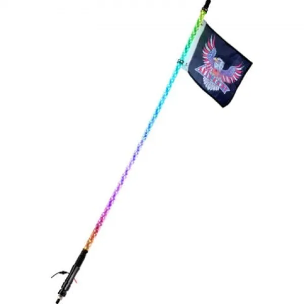 Outlet LED piskelys, 3 ft, 31x920 mm, RGB, vandtæt, spiral, belysning Flag & Vindposer
