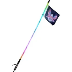 Flag & Vindposer^LED piskelys, 123x3,1 cm, RGB, vandtæt, spiral, fjernbetjening