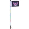 Flag & Vindposer^LED Piskelys, 153x3,1 cm, RGB, Vandtæt, Spiral, Offroad-belysning