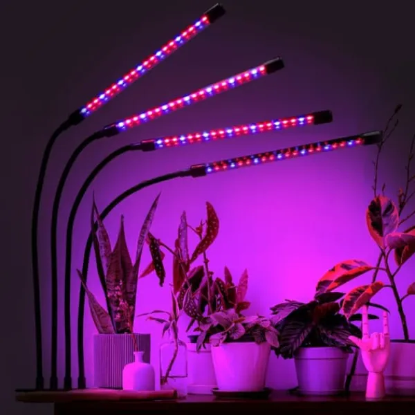 Sale LED plantevækstlampe 80 dioder TIMER 25 W hjemmedyrkning uden netadapter Kit Til Plante- & Urtedyrkning