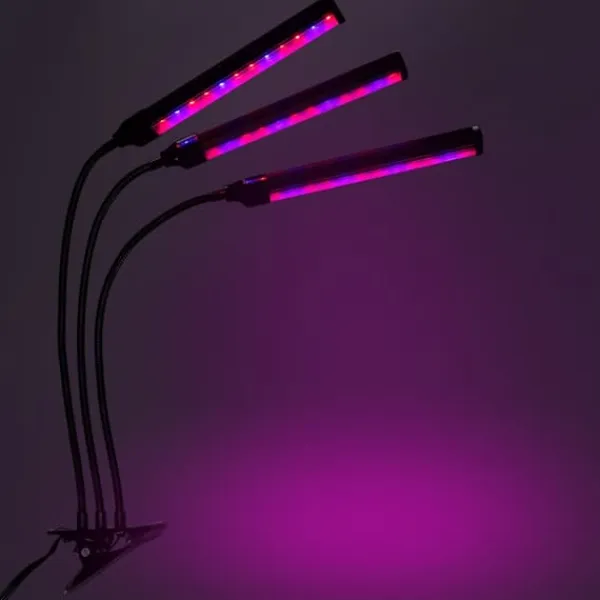 Clearance LED plantevækstlampe 72 dioder TIMER 25 W hjemmeplantedyrkning uden netadapter Kit Til Plante- & Urtedyrkning