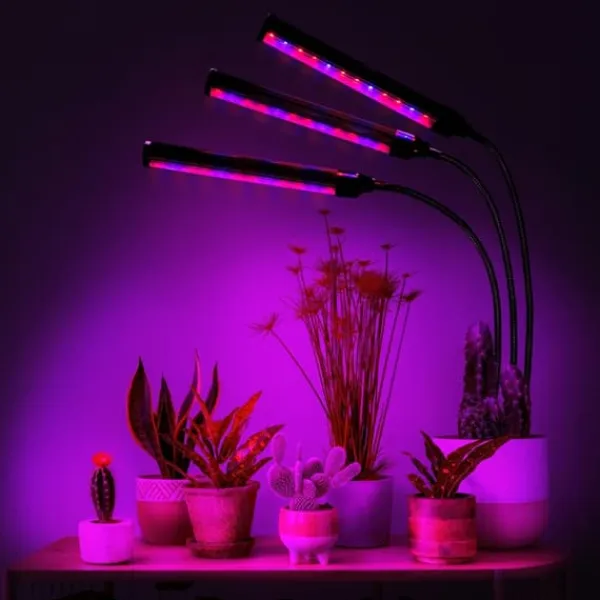 Clearance LED plantevækstlampe 72 dioder TIMER 25 W hjemmeplantedyrkning uden netadapter Kit Til Plante- & Urtedyrkning