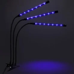 Kit Til Plante- & Urtedyrkning^LED plantevækstlampe 60 dioder TIMER 24 W hjemmeplantedyrkning med netadapter