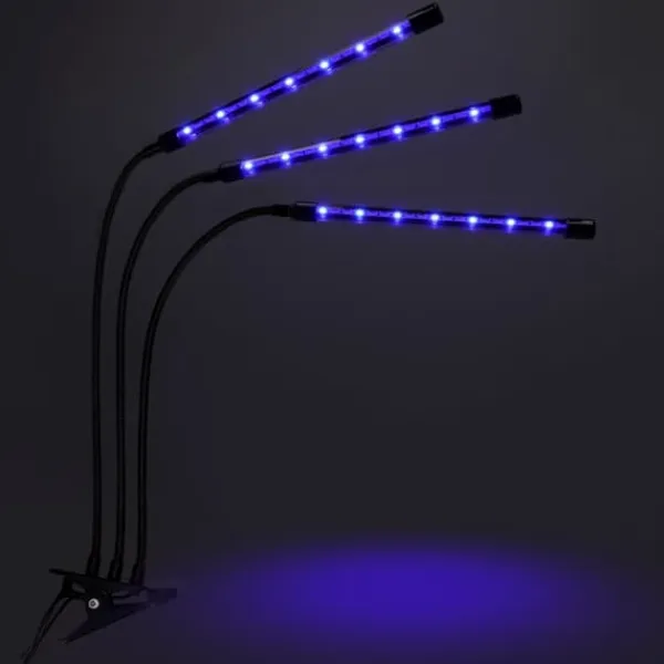 Kit Til Plante- & Urtedyrkning^LED plantevækstlampe 60 dioder TIMER 24 W hjemmeplantedyrkning med netadapter