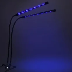 Krukkeplanter Indendørs^LED plantevækstlampe 40 dioder TIMER 15W hjemmedyrkning med netadapter