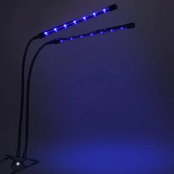 Krukkeplanter Indendørs^LED plantevækstlampe 40 dioder TIMER 15W hjemmedyrkning med netadapter