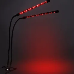 Krukkeplanter Indendørs^LED plantevækstlampe 40 dioder TIMER 15W hjemmedyrkning med netadapter