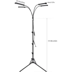 Best LED Plantevækstlys - Vækstlampe til Indendørs Planter - Fuldspektrum - 4 Hoveder med Klemstativ - 420 LED - 30 W - 10 Lysniveauer & 3 Timer - EU-stik | CDON Krukkeplanter Indendørs