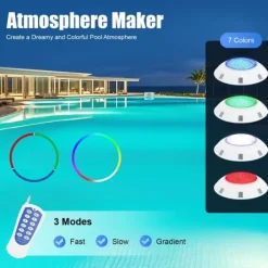 Pool- & Spatilbehør^LED poollampe - Undervandslampe - 12 V AC - 10 W - 360 LED - 3600 lm - IP68 - 29,5 x 7 cm - Hvid