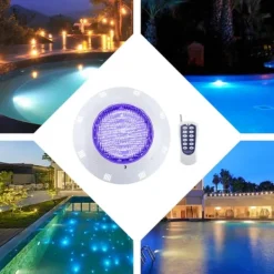 Pool- & Spatilbehør^LED poollampe - Undervandslampe - 12 V AC - 10 W - 360 LED - 3600 lm - IP68 - 29,5 x 7 cm - Hvid