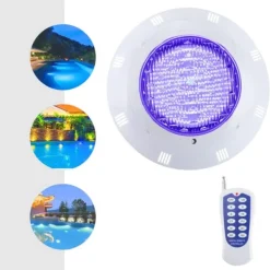 Pool- & Spatilbehør^LED Poollys, holdbar ABS-konstruktion, 360° høj lysstyrke, IP68 vandtæt rating, 7 farvekombinationer, 3 dynamiske tilstande