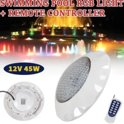 New LED Svømmebassinlys, 45W RGB Farver, Vandtæt IP68,41-50V Pool- & Spatilbehør