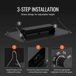 Discount LED Vækstlampe, 300 W Dæmpbar, Højtydende Samsung 2B1B Diode til indendørs planter, Frøplante og Drivhusdyrkning. Daisy Chain Driver. Kit Til Plante- & Urtedyrkning