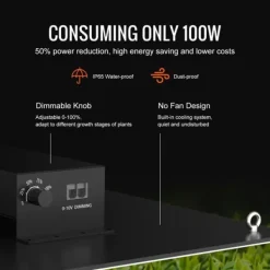 Discount LED Vækstlampe, 300 W Dæmpbar, Højtydende Samsung 2B1B Diode til indendørs planter, Frøplante og Drivhusdyrkning. Daisy Chain Driver. Kit Til Plante- & Urtedyrkning